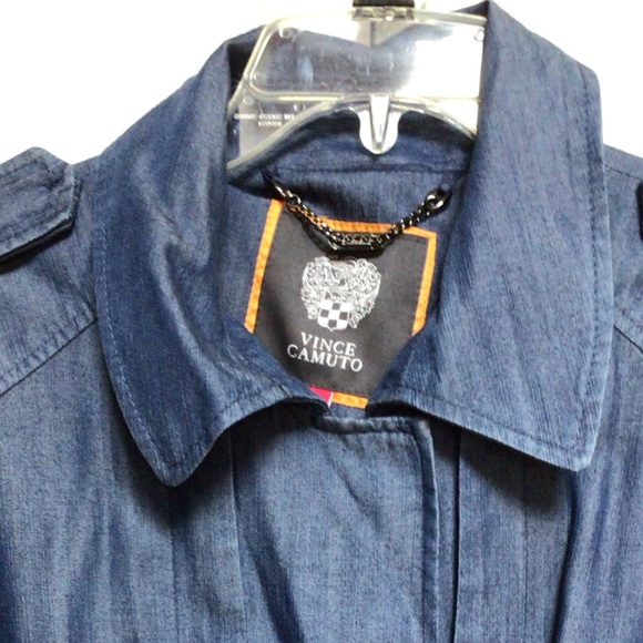 Vince Camuto soft denim trench coat - Picture 9 of 10